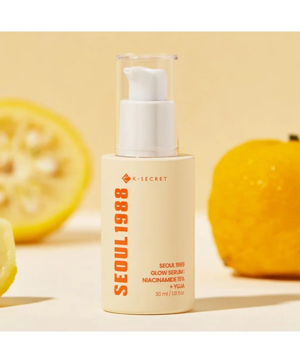 SEOUL 1988 GLOW SERUM-K SECRET 50ml-ΟΡΟΣ ΠΡΟΣΩΠΟΥ ΓΙΑ ΛΑΜΨΗ ΜΕ ΝΙΑΣΙΝΑΜΙΔΗ 15% & YUJA