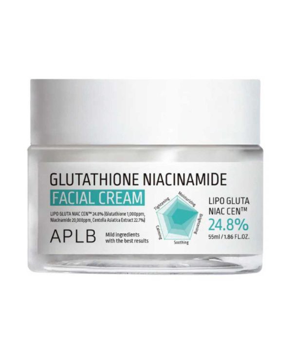 GLUTATHIONE NIACINAMIDE FACIAL CREAM 55ml-APLB- ΑΝΤΙΓΗΡΑΝΤΙΚΗ ΚΡΕΜΑ ΠΡΟΣΩΠΟΥ ΓΙΑ ΠΛΟΥΣΙΑ ΕΝΥΔΑΤΩΣΗ ΚΑΙ ΛΑΜΨΗ