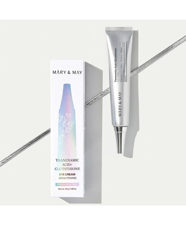 TRANEXAMIC ACID+GLUTATHIONE EYE CREAM 30ml-MARY & MAY-ΚΡΕΜΑ ΜΑΤΙΩΝ ΓΙΑ ΜΑΥΡΟΥΣ ΚΥΚΛΟΥΣ